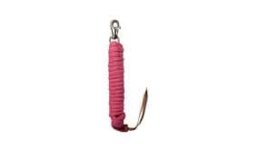 Bodenarbeitsseil, Führstrick, pink, Geschenke, Bodenarbeit pinkes Bodenarbeitsseil mit Lederschlaufe