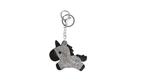 Geschenke für Reiterinnen, Glitzer, Schlüsselanhänger, Pferde-Accessoires, Reitermode Einhorn Schlüsselanhänger mit Glitzersteinen