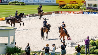 AACHEN - FEI World Championships 2026: Deutsche Dressurreiter beim offenen Training.