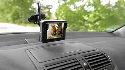 Funk,Kamera,Funkkamera,Hänger,Pferdeanhänger,Überwachung,Fahrt,im Blick,Test,Securitec-Gerlach,Monitor