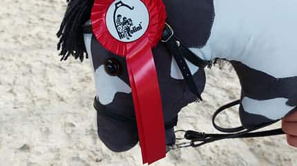 Hobbyhorse, Steckenpferd Hobbyhorse mit Turnierschleife