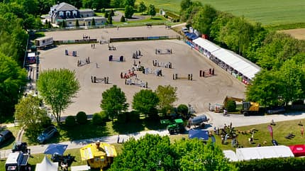 Herford/Vilsendorf Turnier, Stall Brinkmann, Sommerturnier, MAY DAYS Turniergelände in Herford/Vilsendorf aus der Vogelperspektive
