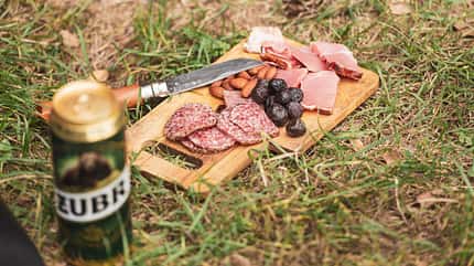 Ein leckeres Vesper beim Wanderritt