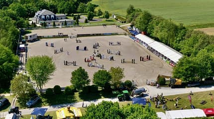 May Days-Turniergelände auf der Reitanlage des Stall Brinkmann aus der Vogelperspektive