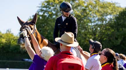 Vervaecke Senne, BEL, Google van Alsingen, Vielseitigkeit, Eventing, Reitstadion Soers, Aachen, Reiten, Reitsport, Equestrian, Reit-WM, Dressage, Dressur, FEI Eventing World Championship, Individual, Team AACHEN - FEI World Championships 2026: Tierärztliche Kontrolle nach der Prüfung.