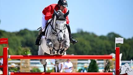 Christian Kukuk auf Checker im Parcours zu den Olympischen Spielen 2024 in Paris