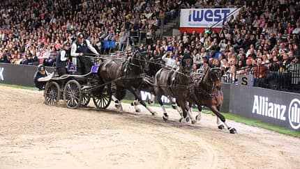 Vierspänner in der Arena zu den Stuttgart German Masters