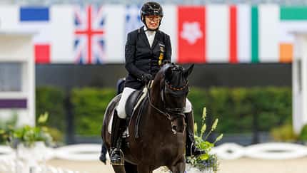 DRESING Heidemarie (GER), Poesie 143, Para-Dressur, Para-Dressage, Reitstadion Soers, Aachen, Reiten, Reitsport, Equestrian, Reit-WM, FEI Para-Dressage World Championship, Grade II AACHEN - FEI World Championships 2026: Heidemarie Dresing mit Poesie im Viereck.