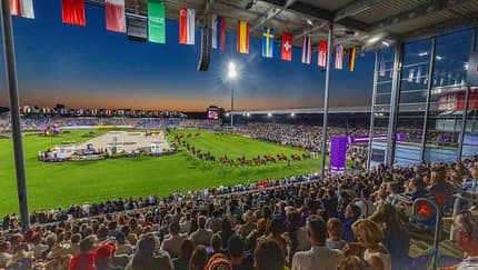 Deutsche Landgestüte, Show, Reitstadion Soers, Aachen, Reiten, Reitsport, Equestrian, Reit-WM, FEI World Championship, Eröffnungsfeier, Opening ceremony AACHEN - FEI World Championships 2026: Zuschauertribüne zur Eröffnungsfeier