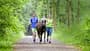 Barbara und Stefan beim Lauf durch den Wald mit Marathonpony Ciel