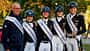 Team Deutschland, Hagen aTW, Covalliero Dressage Days, Klaus Roeser, Isabell Werth, Raphael Netz, Semmieke Rothenberger, Frederic Wandres, FEI Dressage Nations Cup™ Grand Prix, Dressurreiter, Sieger Das deutsche Team in Hagen Klaus Roeser (Equipechef), Isabell Werth, Raphael Netz, Semmieke Rothenberger und Frederic Wandres mit Schärpe
