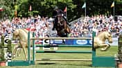 Springreiter zum Großen Preis bei der Pferd International in München