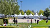 AACHEN - FEI World Championships 2026: Blick auf einen der Trainingsplätze.
