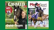 Die Cover von CAVALLO und PferdeSport International stehen nebeneinander. 